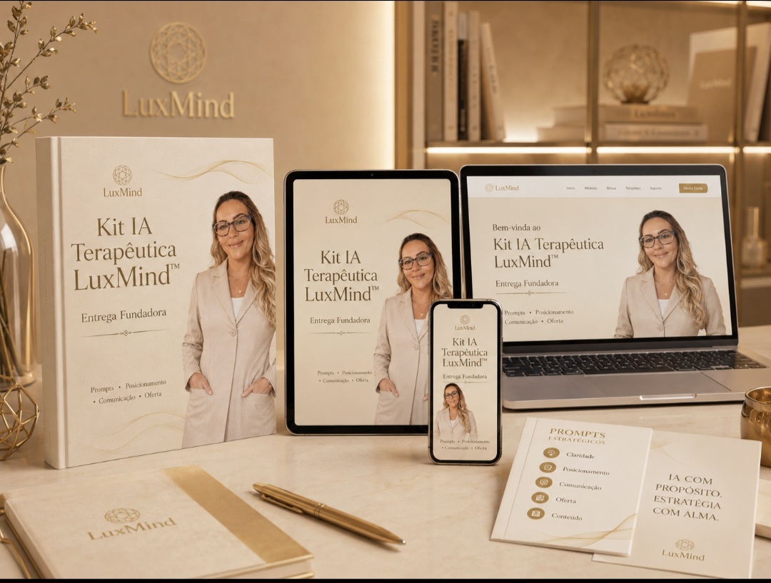 Mockup do Kit IA Terapêutica LuxMind™